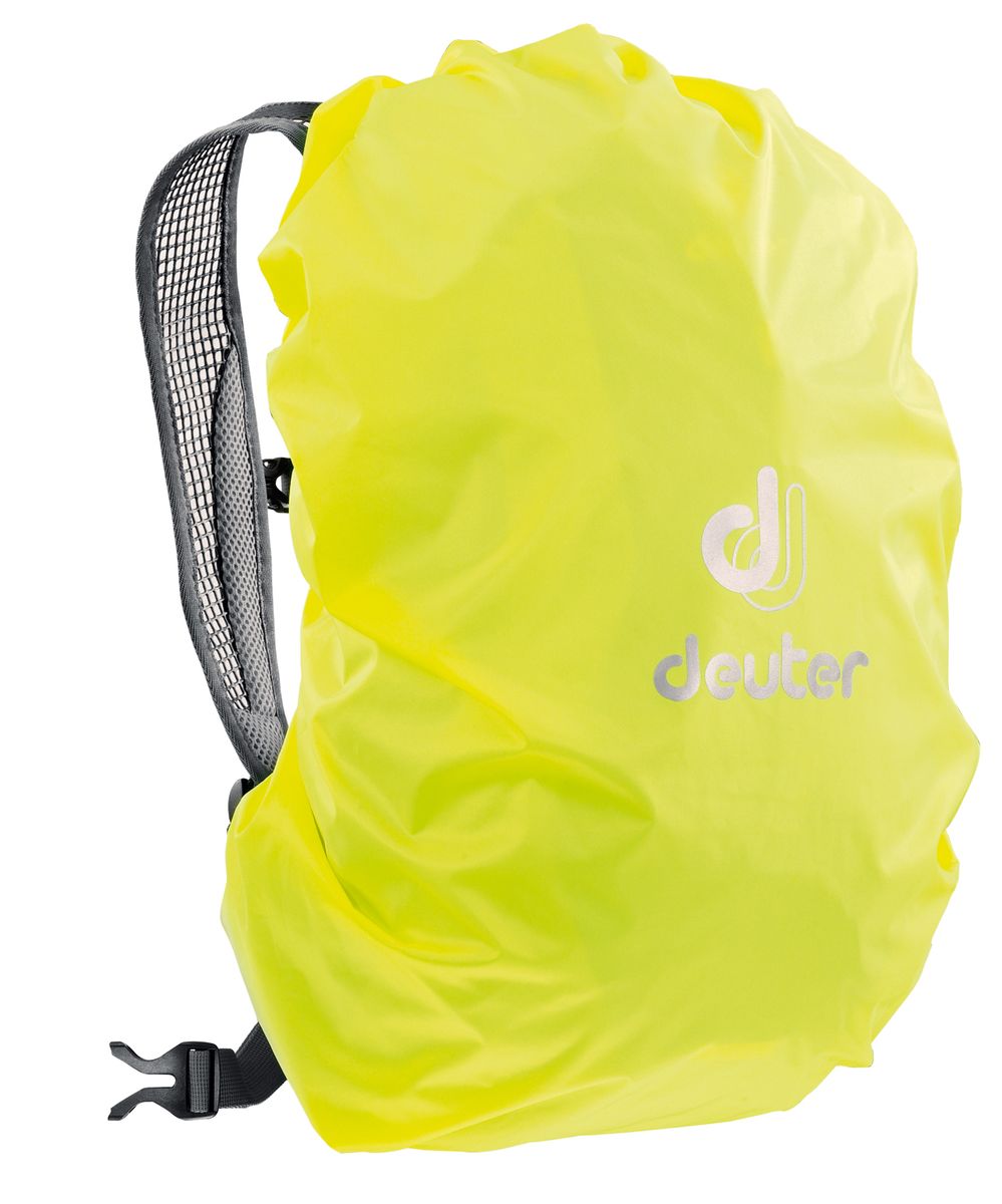Чехол от дождя Deuter Raincover Mini, цвет: желтый, 12-22 л39500_8008 Чехол от дождя Deuter Raincover Mini, цвет: желтый, 12-22 л39500_8008Чехлы от дождя ярких неоновых цветов гарантируют, что ваш рюкзак и его содержимое останется сухим даже после проливного дождя. Отличная влагозащита благодаря полиуретановому покрытию и швам, проклеенным лентой. Материал: Taffeta-Nylon Вес: 65 г Объем: 12-22 л Размеры: 48 x 42 x 12 (H x W x D) см