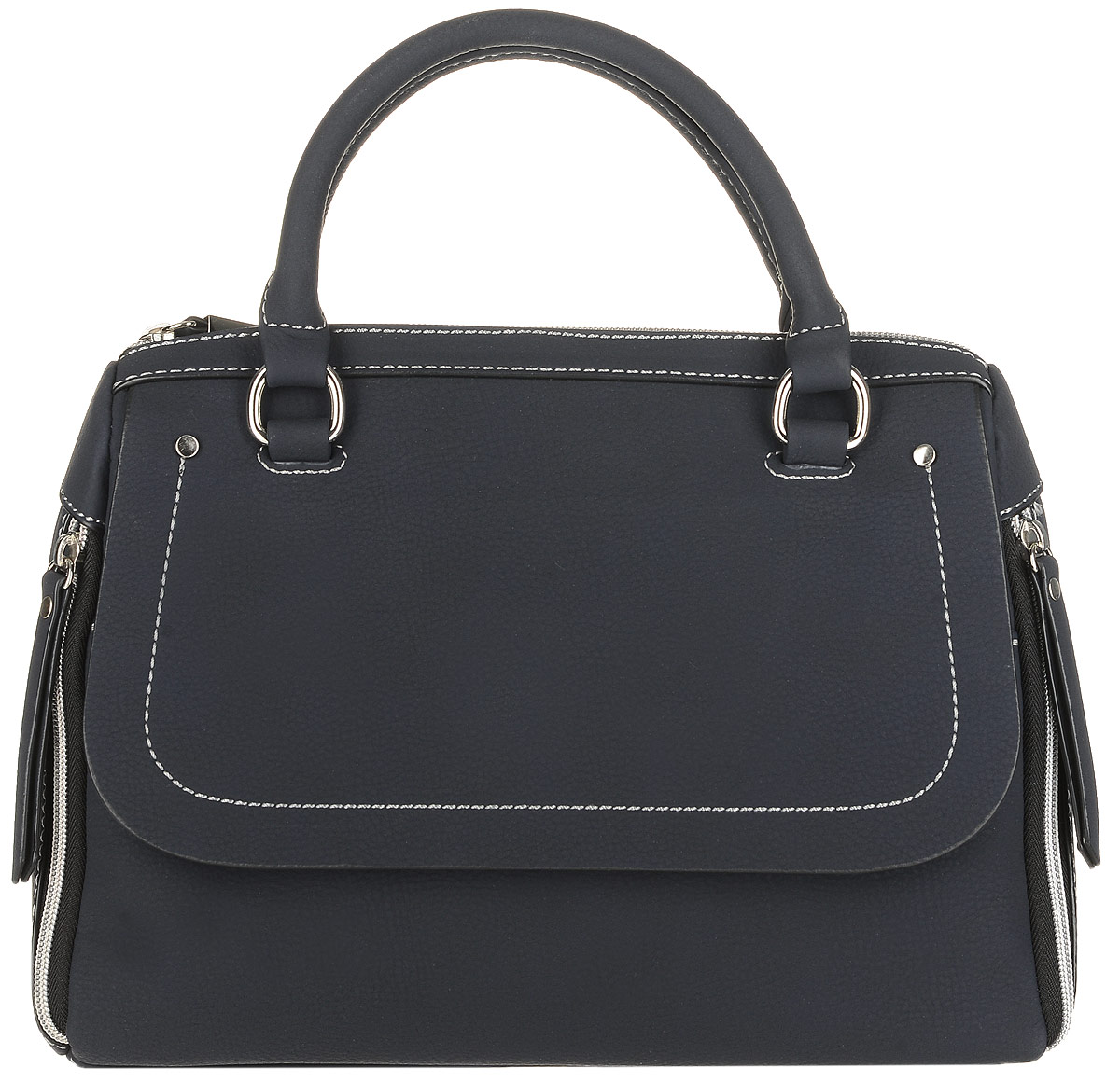 Сумка женская Jane Shilton, цвет: синий. 2292navy2292navy Сумка женская Jane Shilton, цвет: синий. 2292navy2292navyСтильная сумка на двух ручках и съемном ремне. Застежкой на молнию. Внутри разделитель, потайной кармашек на молнии и для мобильного телефона. Спереди карман. Высота ручек 12см.