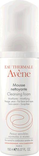 Avene Очищающая пенка Sensibles для лица и области вокруг глаз 150 млC35065 Avene Очищающая пенка Sensibles для лица и области вокруг глаз 150 млC35065Ежедневное очищение нормальной и комбинированной чувствительной кожи. Блеск кожи лба, носа, области подбородка, тусклый цвет лица, расширенные поры. разработано специально для нормальной и комбинированной кожи. Очищающая пенка удаляет макияж, загрязнения и излишки кожного сала. • Мягкая, не содержащая мыла, основа с вяжущими свойствами сужает поры • Запатентованная Глутаминовая кислота* регулирует выработку кожного сала. • Увлажняющие компоненты восстанавливают эластичность кожи. • Термальная вода Avene успокаивает кожу и снимает её раздражение Пенка легко смывается, оставляя на коже ощущение свежести. * Запатентовано во Франции