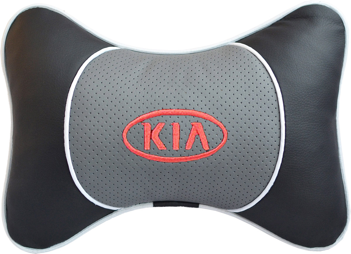 Подушка на подголовник Auto Premium Kia, цвет: серый. 3755137551 Подушка на подголовник Auto Premium Kia, цвет: серый. 3755137551Подушка на подголовник Люкс выполнена из черной гладкой экокожи, вставка из серой перфорированной экокожи имеет обрамление мягким кантом. Для нанесения вышивки используются высококачественные итальянские нитки. Подушка на подголовник - это прежде всего лучший способ создать комфорт для шеи и головы во время пребывания в автомобильном кресле. Такая подушка будет удобна как водителю, так и пассажиру. При производстве используются высококачественные, износостойкие материалы и гипоаллергенные наполнители.