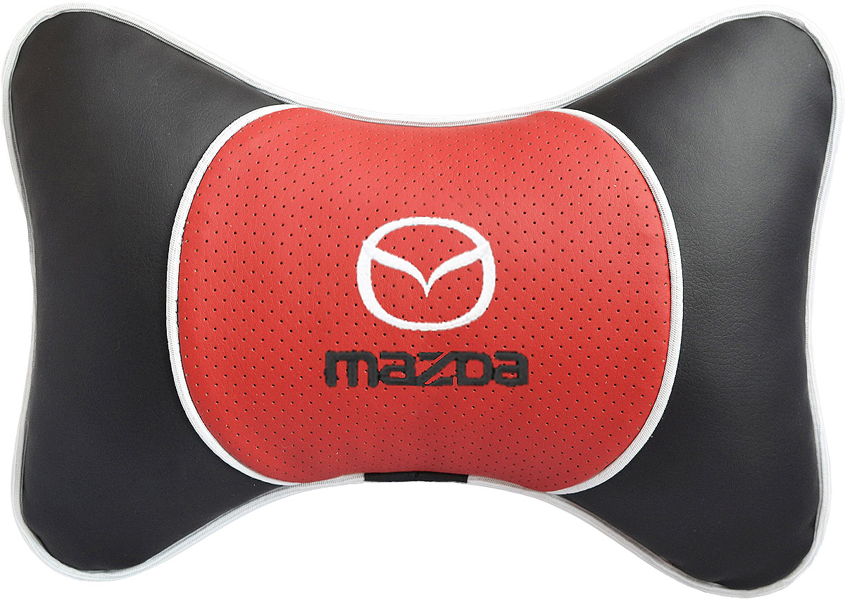 Подушка на подголовник Auto Premium Mazda, цвет: красный. 3756237562 Подушка на подголовник Auto Premium Mazda, цвет: красный. 3756237562Подушка на подголовник Люкс выполнена из черной гладкой экокожи, вставка из красной перфорированной экокожи имеет обрамление мягким кантом. Для нанесения вышивки используются высококачественные итальянские нитки. Подушка на подголовник - это прежде всего лучший способ создать комфорт для шеи и головы во время пребывания в автомобильном кресле. Такая подушка будет удобна как водителю, так и пассажиру. При производстве используются высококачественные, износостойкие материалы и гипоаллергенные наполнители.