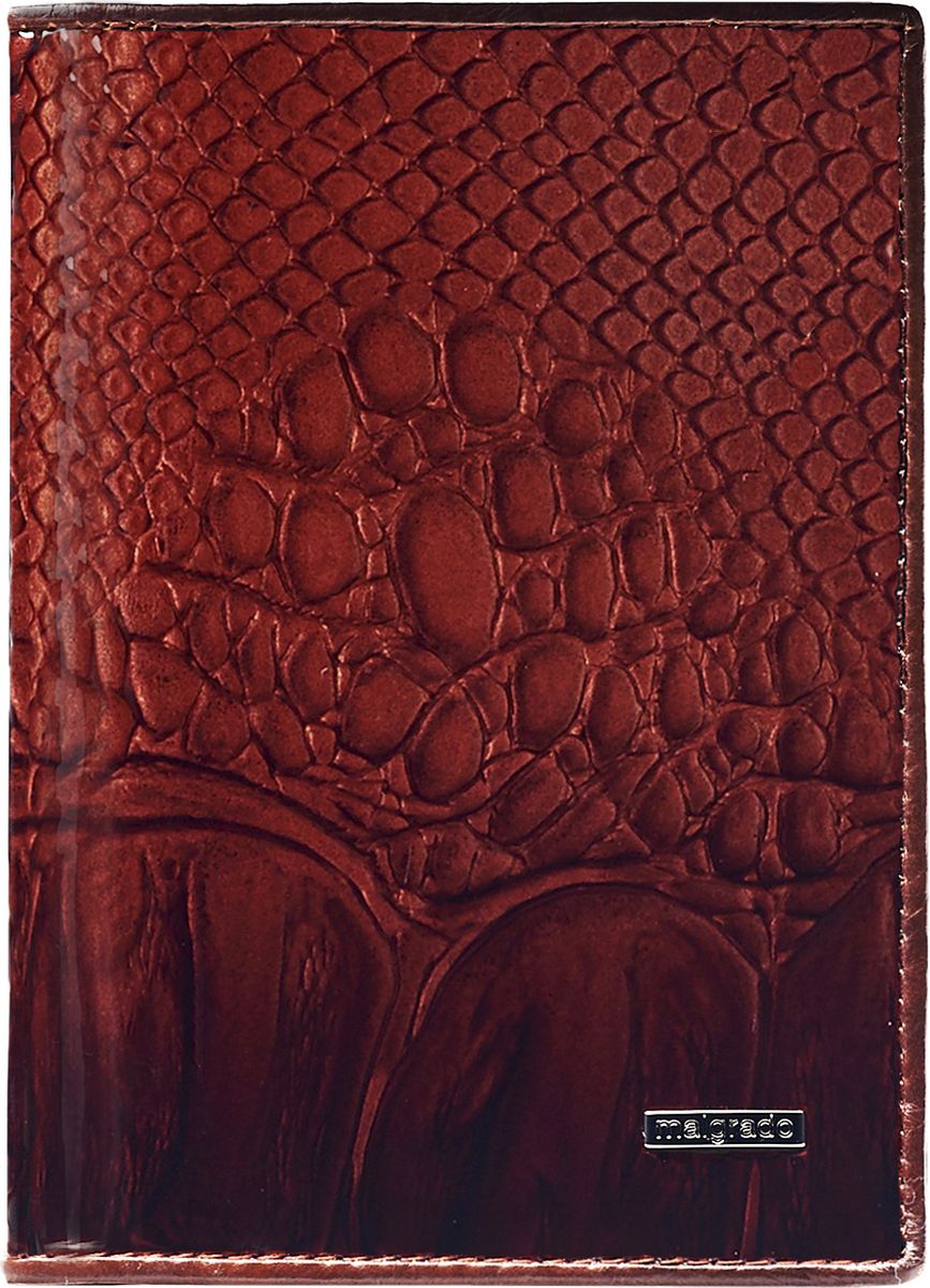 Обложка для паспорта женская Malgrado, цвет: коричневый. 54019-0440354019-04403 Brown Обложка для паспорта женская Malgrado, цвет: коричневый. 54019-0440354019-04403 BrownСтильная обложка для паспорта Malgrado выполнена из натуральной лакированной кожи с тиснением под рептилию и оформлена металлической фурнитурой с символикой бренда. Изделие раскладывается пополам. Внутри расположены два накладных кармана, один из которых дополнен прозрачной вставкой из пластика, и пять накладных кармашков для пластиковых карт или визиток. Изделие дополнено съемным блоком для хранения автодокументов. Блок включает в себя четыре стандартных файла, один файл для хранения водительского удостоверения и один файл формата А3. Обложка для паспорта поставляется в фирменной упаковке. Обложка для паспорта поможет сохранить внешний вид ваших документов и защитит их от повреждений, а также станет стильным аксессуаром, который подчеркнет ваш образ.