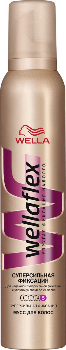 Wellaflex Мусс для волос супер-сильной фиксации 200 млWF-81583271 Wellaflex Мусс для волос супер-сильной фиксации 200 млWF-81583271МУС WELLAFLEX СУПЕРСИЛЬНОЙ ФИКСАЦИИ с технологией Гибкой Фиксации ТМ Пенка для естественной, подвижной и мягкой укладки, которая сохраняется до 24 часов. Она сохраняет эластичность волос, не пересушивает их, защищает от воздействия солнечных лучей и легко удаляется при расчесывании.