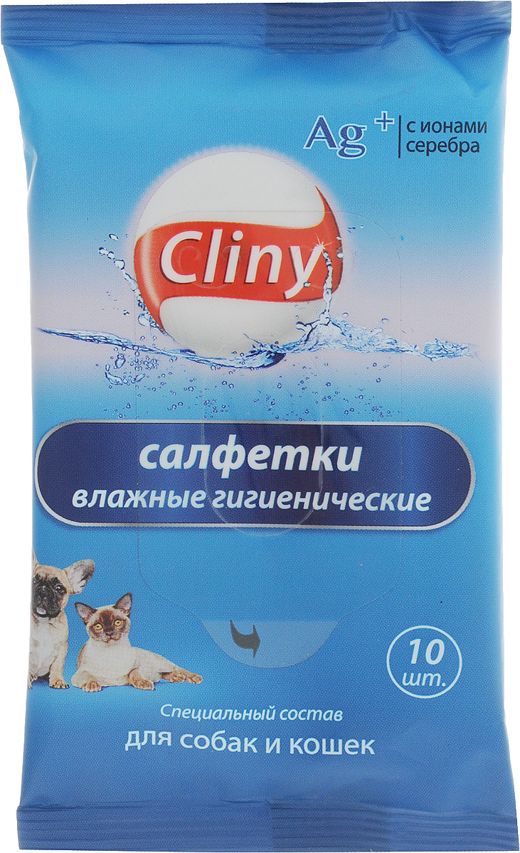 Салфетки влажные для собак и кошек Cliny, 10 шт54697 Салфетки влажные для собак и кошек Cliny, 10 шт54697Влажные гигиенические салфетки Cliny предназначены для очистки кожи и шерстяного покрова домашних животных от загрязнений вокруг глаз, носовой и ротовой полости, а также для ухода за ушами. Обладают выраженными дезинфицирующими и антисептическими свойствами. Не содержит спирта. Товар сертифицирован. Уважаемые клиенты! Обращаем ваше внимание на возможные изменения в дизайне упаковки. Качественные характеристики товара остаются неизменными. Поставка осуществляется в зависимости от наличия на складе.