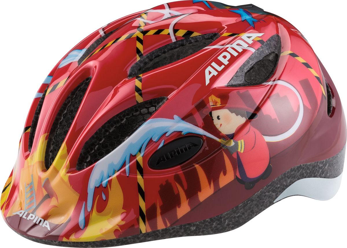 Шлем летний Alpina Gamma 2.0 red firefighter, цвет: красный. A9658054. Размер 51/56A9658054 Шлем летний Alpina Gamma 2.0 red firefighter, цвет: красный. A9658054. Размер 51/56A9658054Наилучшая защита для маленьких велосипедистов. Размер:46-51, 51-56 см.