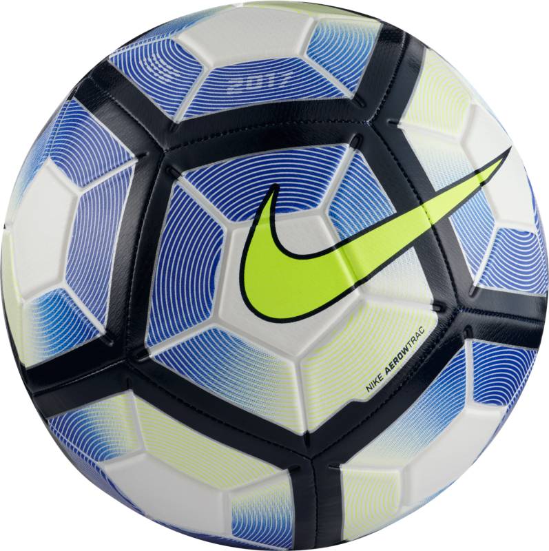 Мяч футбольный Nike Strike Football, цвет: синий, белый, черный. Размер 5SC2983-103 Мяч футбольный Nike Strike Football, цвет: синий, белый, черный. Размер 5SC2983-103Мяч Nike Strike идеально подходит для ежедневных игр. Благодаря графике Visual Power его легко отслеживать на поле, а укрепленная резиновая камера обеспечивает упругость и сохранение формы.