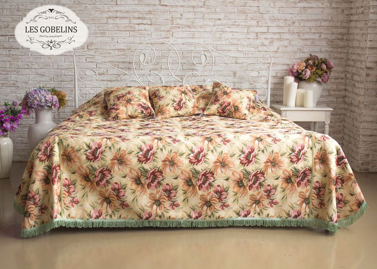 Покрывало на кровать Les Gobelins Coquelicot, 240х260 см. lns184254lns184254 Покрывало на кровать Les Gobelins Coquelicot, 240х260 см. lns184254lns184254Общий размер: евро макси Размер покрывала: 240х260 см Размер наволочек: Без наволочек Материал: Хлопковый гобелен Длина ворса: Отсутствует Состав: 48% хлопок, 52% полиэстер Отделка: Бахрома и кисти Производитель: Les Gobelins Cтрана производства: Россия Упаковка: Полиэтиленовый пакет