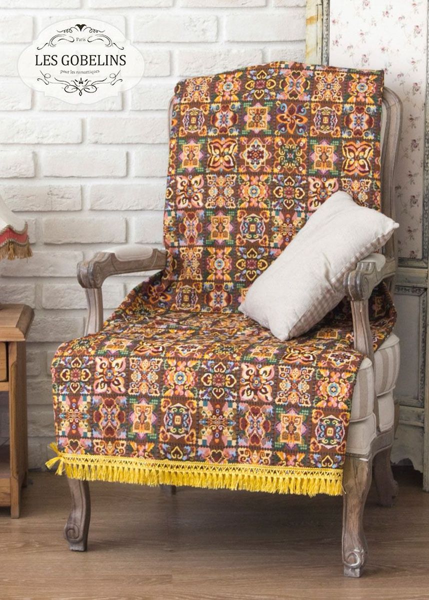 Накидка на кресло Les Gobelins Mosaique De Fleurs, 50х120 см. lns186037lns186037 Накидка на кресло Les Gobelins Mosaique De Fleurs, 50х120 см. lns186037lns186037Общий размер: односпальный Размер покрывала: 50х120 см Размер наволочек: Без наволочек Материал: Хлопковый гобелен Длина ворса: Отсутствует Состав: 49% хлопок, 51% полиэстер Отделка: Бахрома и кисти Производитель: Les Gobelins Cтрана производства: Россия Упаковка: Полиэтиленовый пакет