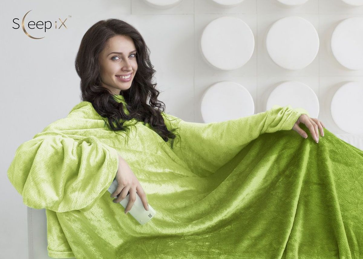 Плед с рукавами Sleep iX Plushy Ombre, цвет: зеленый, 150х200 см. pva217150pva217150 Плед с рукавами Sleep iX Plushy Ombre, цвет: зеленый, 150х200 см. pva217150pva217150Общий размер: полутороспальный Размер пледа: 150х200 см Размер наволочек: Без наволочек Материал: Коралловый флис Длина ворса: Короткий Состав: 100% полиэстер Плотность: 260 г/м2 Отделка: Без отделки Особенность: С рукавами Производитель: Sleep iX Cтрана производства: Китай Упаковка: Чемодан ПВХ