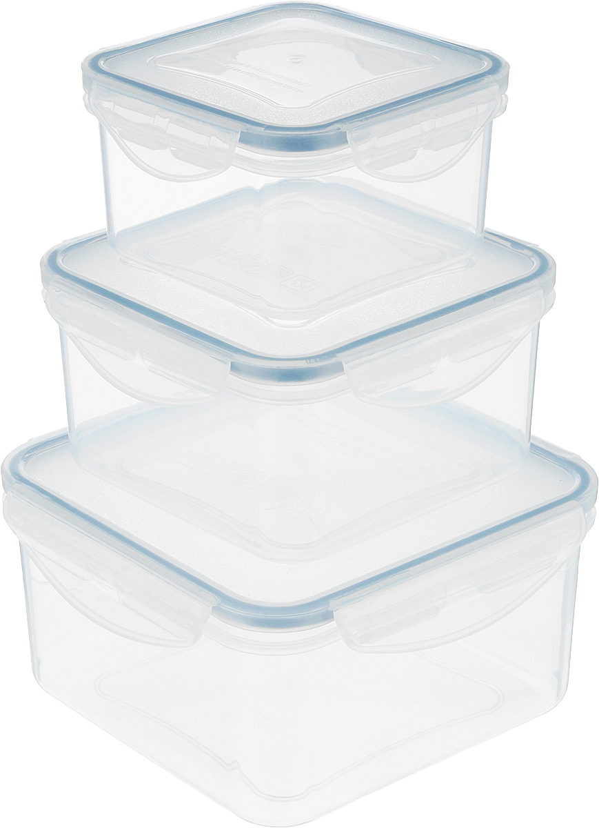 Контейнер Tescoma Freshbox, 3 шт. 892040892040 Контейнер Tescoma Freshbox, 3 шт. 892040892040Набор пластиковых контейнеров Tescoma Freshbox подходит для переноски и хранения любых продуктов питания. Благодаря многообразию объемов, вы можете подобрать свой. Изделия абсолютно герметичны, способны выдержать сильные перепады температур. Пластик и силикон, из которых изготовлены контейнеры, переносят экстремальные температурные режимы в диапазоне от -18°C до +110°C. Такие контейнеры оптимально сохраняют вкус, аромат и внешний вид продуктов. Подходят для холодильника, морозильных камер, микроволновой печи и посудомоечной машины. Размер контейнеров (с учетом крышек): 10,5 х 10,5 х 6 см; 12,5 х 12,5 х 6,5 см; 15,5 х 15,5 х 8 см. Объем контейнеров: 0,4 л; 0,7 л; 1,2 л.