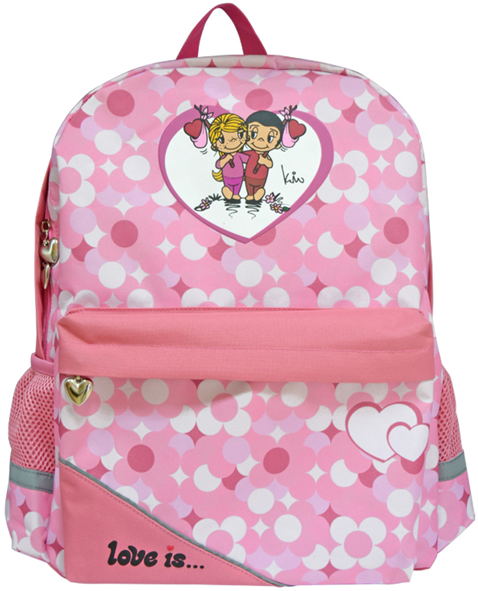 Action! Рюкзак Love is… цвет розовыйLI-AB1293/3 Action! Рюкзак Love is… цвет розовыйLI-AB1293/3Лицензионный дизайн LOVE IS для девочек. 1)Улучшенная спинка с выпуклыми рельефными вставками для комфортного ношения на спине, 2)Одно основное отделение на молнии. 3)На лицевой стороне имеется карман на молнии ,размером 25х18х3.5 см. 4)Уплотненные задние регулируемые снизу лямки со светоотражающими полосками безопасности, 5)Боковые сетчатые карманы. 6) Ручка тканевая плотная.