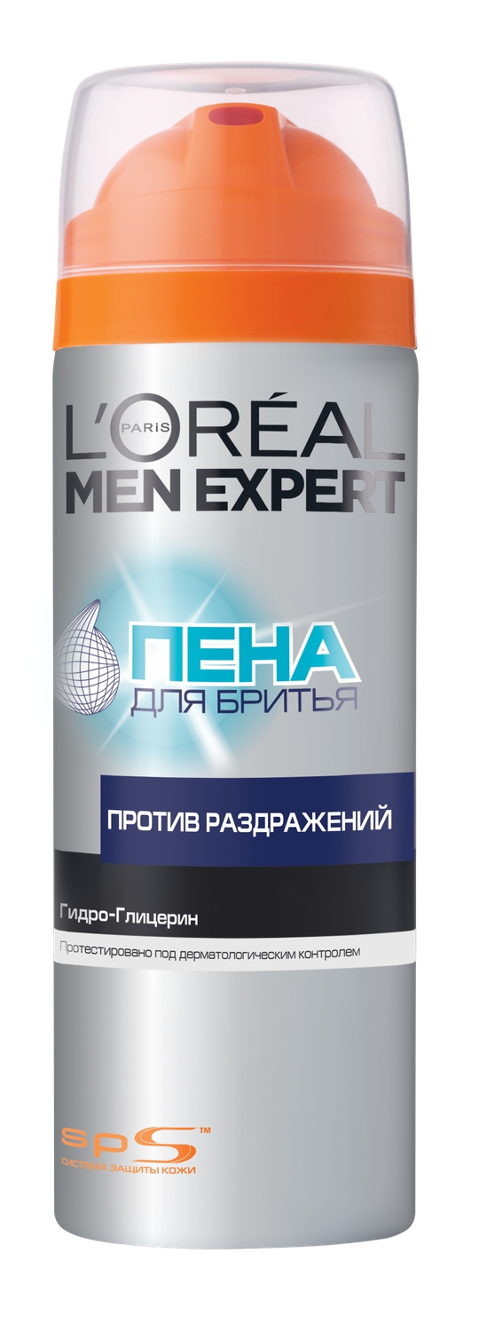 LOreal Paris Men Expert Пена для бритья Против раздражения, 200 млA5995910 LOreal Paris Men Expert Пена для бритья Против раздражения, 200 млA5995910Раздражение, стянутость, микропорезы… Защитите кожу во время бритья с помощью пены для бритья против раздражений от Men Expert! Высокая эффективность против раздражений: 1) Формула, обогащенная Гидро-Глицерином 2) Ультракомфортное бритье, меньше микропорезов 3) Защита от жжения и раздражения во время бритья