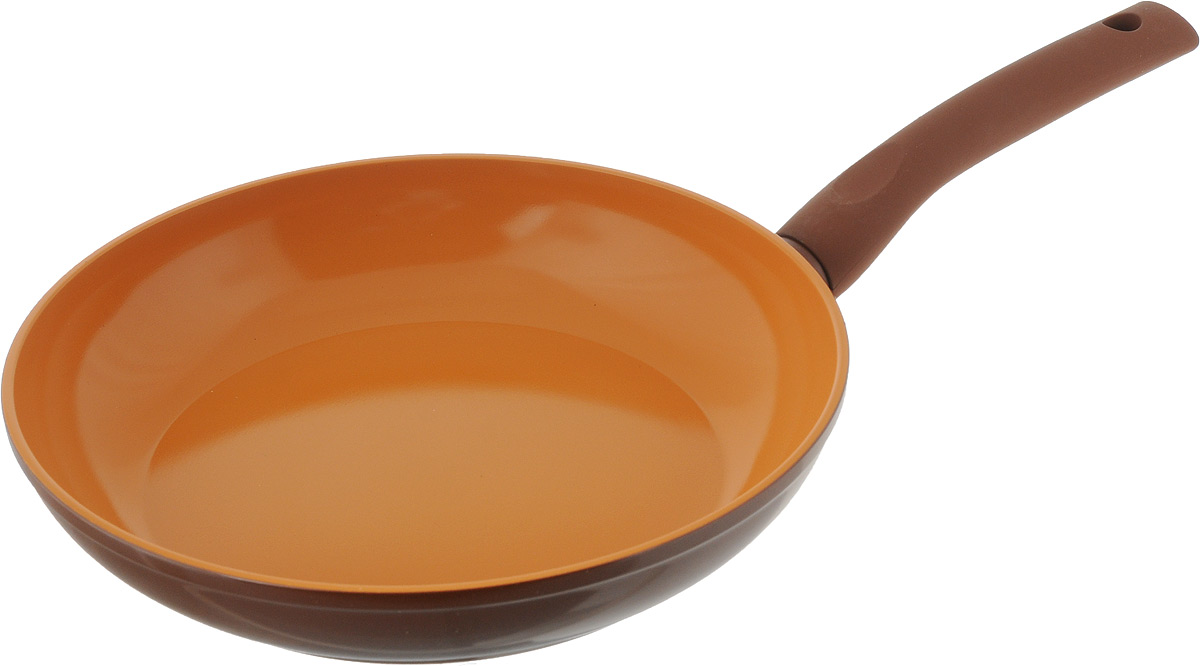 Сковорода NaturePan Ceramic Induction, с керамическим покрытием. Диаметр 26 смCrPI26 Сковорода NaturePan Ceramic Induction, с керамическим покрытием. Диаметр 26 смCrPI26Сковорода NaturePan Ceramic выполнена из алюминия и имеет современное керамическое покрытие Greblon Ceramic. Благодаря такому покрытию, внутренняя и внешняя поверхность сковороды хорошо моется, устойчива к царапинам. Усиленное кованное дно, служит для равномерного распределения тепла и лучшего приготовления пищи. Эргономичная пластиковая ручка, не скользит в руке и приятна на ощупь. Яркие цвета внутреннего и внешнего покрытия подчеркивают изысканность блюда при приготовлении и создают атмосферу комфорта и уюта на любой кухне. Диаметр: 26 см. Высота стенки: 5 см. Длина ручки: 18,5 см.