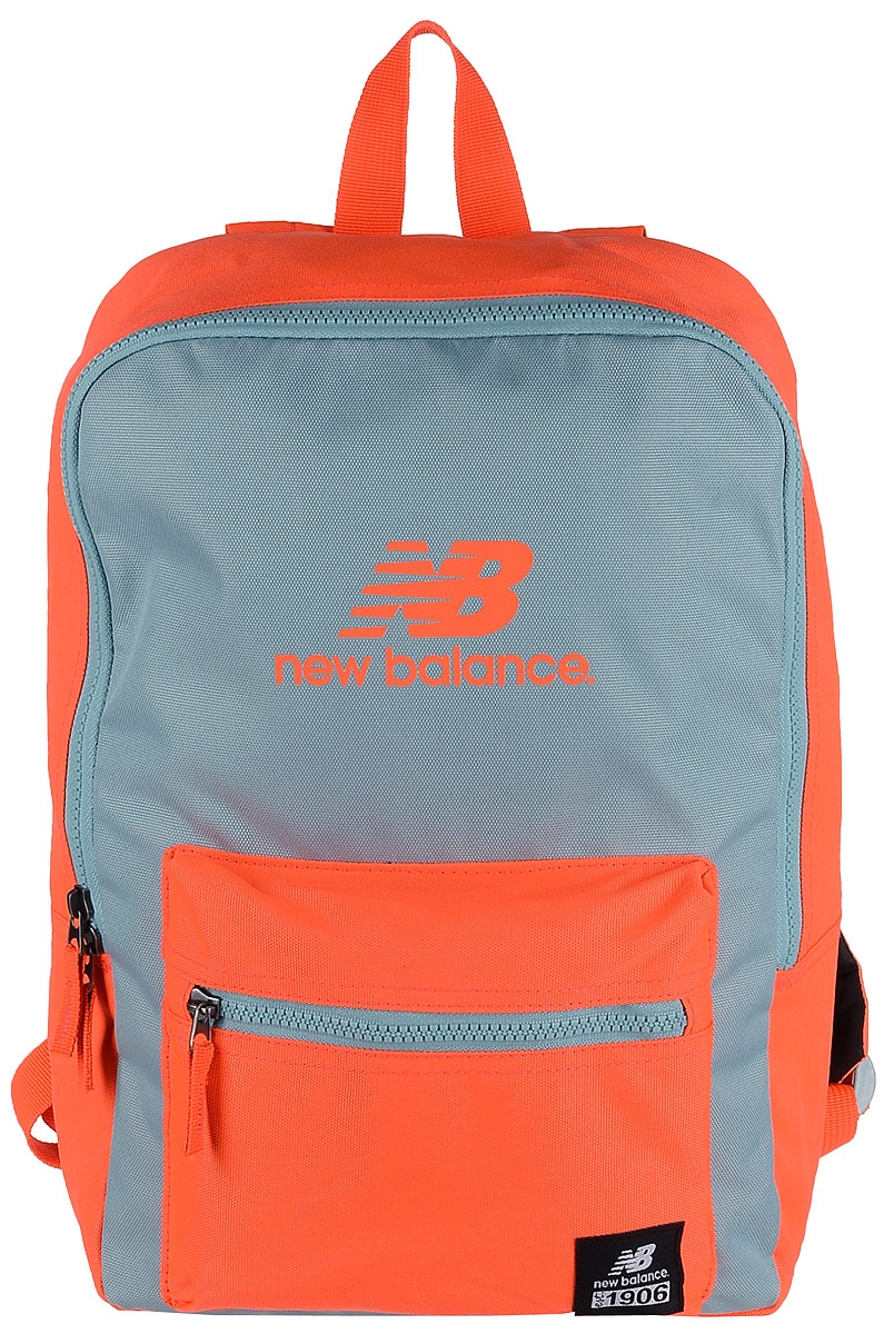 Рюкзак New Balance Booker JR Backpack, цвет: неоновый оранжевый, светло-серый. 500046/AO500046/AO Рюкзак New Balance Booker JR Backpack, цвет: неоновый оранжевый, светло-серый. 500046/AO500046/AOСтильный городской рюкзак New Balance Booker JR Backpack выполнен из полиэстера и оформлен фирменной символикой. Изделие имеет одно отделение, которое застегивается на застежку-молнию. Снаружи, на передней стенке расположен накладной объемный карман на застежке-молнии. Рюкзак оснащен широкими регулируемыми лямками и ручкой для переноски в руке. Уплотненная спинка обеспечивает комфорт при переноске рюкзака.