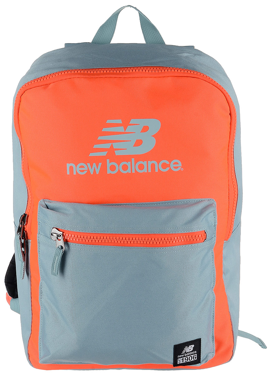 Рюкзак New Balance Booker Backpack, цвет: неоновый оранжевый, светло-серый. 500045/AO500045/AO Рюкзак New Balance Booker Backpack, цвет: неоновый оранжевый, светло-серый. 500045/AO500045/AOСтильный городской рюкзак New Balance Booker Backpack выполнен из полиэстера и оформлен фирменной символикой. Изделие имеет одно отделение, которое застегивается на застежку-молнию. Внутри находится накладной карман для ноутбука или планшета. Снаружи, на передней стенке расположен накладной объемный карман на застежке-молнии. Рюкзак оснащен широкими регулируемыми лямками и ручкой для переноски в руке. Уплотненная спинка обеспечивает комфорт при переноске рюкзака.