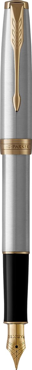 Parker Ручка перьевая Sonnet Stainless Steel GTPARKER-1931504 Parker Ручка перьевая Sonnet Stainless Steel GTPARKER-1931504Материал корпуса: Нержавеющая сталь Покрытие корпуса: Шлифованная нержавеющая сталь Материал отделки деталей корпуса: Торец ручки: латунь, покрытая золотом. Зажим колпачка: сталь, покрытая золотом. Кольцо: сталь, покрытая золотом. Зона захвата - пластик. Перо: Нержавеющая сталь с покрытием из позолоты Способ подачи стержня: колпачок Вложение: Конвертер S0102040 и 2 черных картриджа Сделано во Франции.