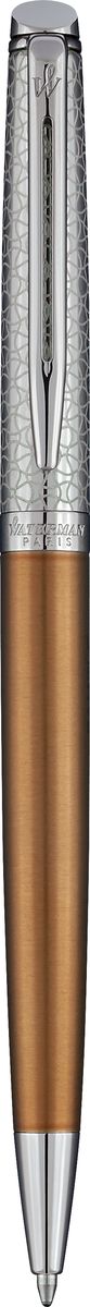 Waterman Ручка шариковая Hemisphere La Collection Privee Bronze Satine CTWAT-1971620 Waterman Ручка шариковая Hemisphere La Collection Privee Bronze Satine CTWAT-1971620Шариковая ручка Waterman Hemisphere La Collection Privee Bronze Satine CT - это незаменимый предмет на любом рабочем столе. Такая ручка обеспечит четкий цвет и мягкое письмо. Особенности: Материал корпуса: сталь Покрытие корпуса: матовое покрытие цвета бронзовый сатин Материал отделки деталей корпуса: полированная сталь Колпачок из полированной стали с уникальной лазерной гравировкой. Кольцо с гравировкой Waterman Paris. Способ подачи стержня: поворотный механизм