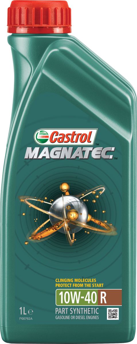 Моторное масло Castrol Magnatec 10W-40 A3/B4, 1 л156EB3 Моторное масло Castrol Magnatec 10W-40 A3/B4, 1 л156EB3Описание До 75% износа двигателя происходит во время его пуска и прогрева. Когда двигатель выключен, обычное масло стекает в поддон картера, оставляя важнейшие детали двигателя незащищенными. Молекулы Castrol Magnatec подобно магниту притягиваются к деталям двигателя и образуют сверхпрочную масляную пленку, обеспечивающую дополнительную защиту двигателя в период пуска, когда риск возникновения износа существенно возрастает. Применение Моторное масло Castrol Magnatec 10W-40 R подходит для применения в бензиновых и дизельных двигателях, в которых производитель рекомендует использовать смазочные материалы соответствующие классу вязкости SAE 10W-40 и спецификациям ACEA A3/B4, A3/B3, API SL/CF или более ранним. Castrol Magnatec 10W-40 R одобрено к использованию в автомобилях ведущих производителей техники (см. раздел «Спецификации» и руководство по эксплуатации автомобиля). Преимущества Компоненты пакета присадок моторного масла Castrol Magnatec “Intelligent Molecules”: - в сочетании с...