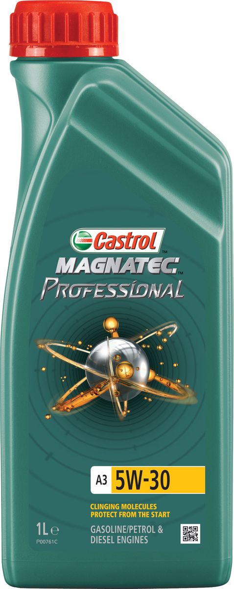 Моторное масло Castrol Magnatec Professional A3 5W-30, 1 л156EBF Моторное масло Castrol Magnatec Professional A3 5W-30, 1 л156EBFОписание Моторное масло Castrol Magnatec Professional значительно снижает износ двигателя*. При выключенном двигателе моторное масло стекает в поддон картера, оставляя важнейшие детали двигателя незащищенными. В отличие от остальных масел молекулы Castrol Magnatec Professional притягиваются к деталям двигателя, образуя сверхпрочную масляную пленку, обеспечивающую дополнительную защиту с первой секунды пуска двигателя. Продукт прошел процесс микрофильтрации и сертифицирован как CO2-нейтральный в соответствии с высочайшими мировыми стандартами. Для профессионального использования на СТО. * согласно отраслевому тесту на износ Sequence IVA Применение Моторное масло Castrol Magnatec Professional A3 5W-30 предназначено для бензиновых и дизельных двигателей автомобилей, где производитель рекомендует смазочные материалы класса вязкости SAE 5W-30 спецификаций ACEA A3/B4, API SL/CF или более ранних. Castrol Magnatec Professional A3 5W-30 одобрено к применению большинством производителей техники...