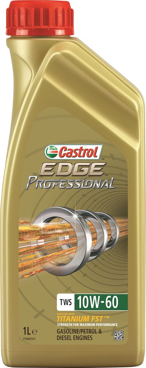 Моторное масло Castrol EdgeProfessional TWS 10W-60, 1 л157D6A Моторное масло Castrol EdgeProfessional TWS 10W-60, 1 л157D6AОписание Полностью синтетическое моторное масло Castrol EDGE Professional произведено с использованием новейшей технологии TITANIUM FST™. Технология TITANIUM FST™ на физическом уровне меняет поведение масла Castrol EDGE PROFESSIONAL в условиях экстремальных нагрузок. Основой технологии TITANIUM FST™ являются полимерные металлоорганические соединения, содержащие титан. Таким образом, титан становится компонентом масла и работает в унисон с технологией усиленной масляной плёнки Fluid Strength Technology (FST™), которая была внедрена в 2011 году. Испытания подтвердили, что TITANIUM FST™ в 2 раза увеличивает прочность масляной плёнки, предотвращая её разрыв и снижая трение для максимальной производительности двигателя. Используя опыт сотрудничества с автопроизводителями мы применили такую же технологию, которая ранее использовалась только при производстве масла для конвейерной заливки. Моторное масло Castrol EDGE Professional прошло многоуровневую микрофильтрацию. Контроль качества...