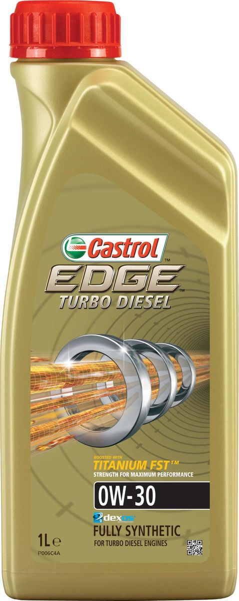 Моторное масло Castrol EdgeTurbo Diesel 0W-30, 1 л157E4F Моторное масло Castrol EdgeTurbo Diesel 0W-30, 1 л157E4FОписание Полностью синтетическое моторное масло Castrol EDGE произведено с использованием новейшей технологии TITANIUM FST™, придающей масляной пленке дополнительную силу и прочность благодаря соединениям титана. TITANIUM FST™ радикально меняет поведение масла в условиях экстремальных нагрузок, формируя дополнительный ударопоглащающий слой. Испытания подтвердили, что TITANIUM FST™ в 2 раза увеличивает прочность пленки, предотвращая ее разрыв и снижая трение для максимальной производительности двигателя. С Castrol EDGE Ваш автомобиль готов к любым испытаниям независимо от дорожных условий. Применение Castrol EDGE Turbo Diesel 0W-30 предназначено для бензиновых и дизельных двигателей автомобилей, где производитель рекомендует моторные масла спецификаций ACEA C3, API SN или более ранних. Castrol EDGE Turbo Diesel 0W-30 одобрено к применению ведущими производителями техники (см. раздел спецификаций и руководство по эксплуатации автомобиля). *GM dexos2®: заменяет GM-LL-B-025 and...