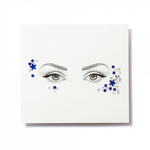 Miami Tattoos Клеящиеся кристаллы для лица Crystalzzz Stars in Blue, 1 лист 15см*16смMT0052 Miami Tattoos Клеящиеся кристаллы для лица Crystalzzz Stars in Blue, 1 лист 15см*16смMT0052Miami Tattoos - это дизайнерские переводные тату-украшения. Коллекция кристаллов Crystalzzz — это модный аксессуар для вашей кожи, который наносится за считанные секунды. Больше вам не нужна помощь визажиста, чтобы создать необычный макияж. Просто отклейте кристаллы от прозрачной пленки и приклейте их на чистую кожу. Crystalzzz можно наносить как на лицо, так и на тело. Они не вызывают аллергию и абсолютно безопасны для кожи.