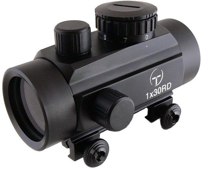 Прицел коллиматорный Target Optic 1x30, закрытый на Weaver, марка - точкаTO-1-30 Прицел коллиматорный Target Optic 1x30, закрытый на Weaver, марка - точкаTO-1-30Коллиматор Target Optic 1x30 закрытый на Weaver, марка - точка. Арт. TO-1-30 Коллиматорный прицел Target Optic 1x30 закрытого типа с семью уровнями подсветки предназначен для установки на гладкоствольное и нарезное оружие, а также на пневматическое, с энергией не более 7,5 Дж. Cистема монтажа позволяет устанавливать прицел на любое оружие, оборудованное стандартной базой Weaver/Picatinny. Крепится на оружие с помощью двух винтов на расстоянии от 5 до 40 см от глаза стрелка до окуляра прицела. Верхний и боковой пристрелочные винты регулируют точку прицеливания. Щелчок пристрелочного винта соответствует смещению точки попадания на 12-15мм на дистанции 100м. Оснащен регулятором яркости прицельной марки, который позволяет изменять интенсивность подсветки в пределах 7 уровней, что важно для качественной подстройки прицела под определенный вид охоты. Линзы прицела имеют специальное покрытие, которое защищает их от запотевания и от мелких повреждений. Качественная...