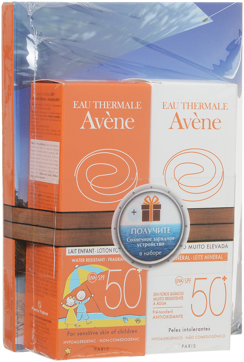 Aven Солнцезащитный набор: Детское солнцезащитное молочко SPF50+, 100 мл + Солнцезащитное молочко SPF50 с минеральным экраном, 100 мл + Солнечная зарядка для мобильного телефонаC62685 Aven Солнцезащитный набор: Детское солнцезащитное молочко SPF50+, 100 мл + Солнцезащитное молочко SPF50 с минеральным экраном, 100 мл + Солнечная зарядка для мобильного телефонаC62685Солнцезащитное молочко SPF 50+ с очень высокой степенью защиты от солнца разработано специально для особенно уязвимой детской кожи. Обеспечивает равномерную и полную и длительную защиту кожи.