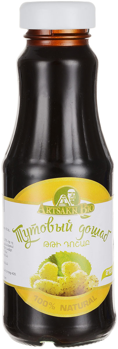 Artsakh Bio тутовый дошаб, 210 мл4850017160152 Artsakh Bio тутовый дошаб, 210 мл4850017160152Тутовый дошаб - это фруктовый сок, который изготавливается определенным способом. В его основе плоды шелковицы, которые поражают своей пользой. Пришел он к нам из Закавказья, именно там изготавливают это полезное лекарство на основе натуральных ингредиентов. Преимущество сиропа в том, что в процессе приготовления не нужно использовать сахар, поэтому средство максимально полезное. Его можно применять не только в качестве профилактического препарата, но и для приготовления блюд из мяса, а также десертов.