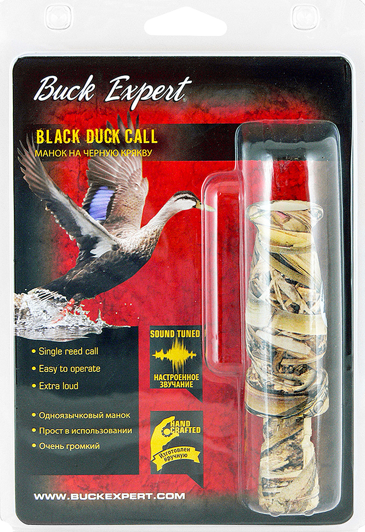 Манок Buck Expert на утку, цвет: хаки78BC Манок Buck Expert на утку, цвет: хаки78BCМанок Buck Expert на утку камуфляжный. Арт. 78BC Духовой манок на черную крякву Buck Expert предназначен для подманивания уток во время охоты. Классический манок реалистично воспроизводит кудахтанье утки и трескотню. Маскировочная камуфляжная окраска. Один язычок. Ручная настройка. Идеальное звучание. Превосходно работает как в руках новичка, так и профессионала. Отличается компактностью и легкостью в использовании. Выдерживает низкие температуры. Материал изготовления: пластик и дерево Цвет: камуфляжный Подвес в комплекте: нет Вес манка без упаковки: 42 г Вес манка с упаковкой: 100 г Длина манка: 12,3 см Размер упаковки (ДхШхВ): 22,5х15х4