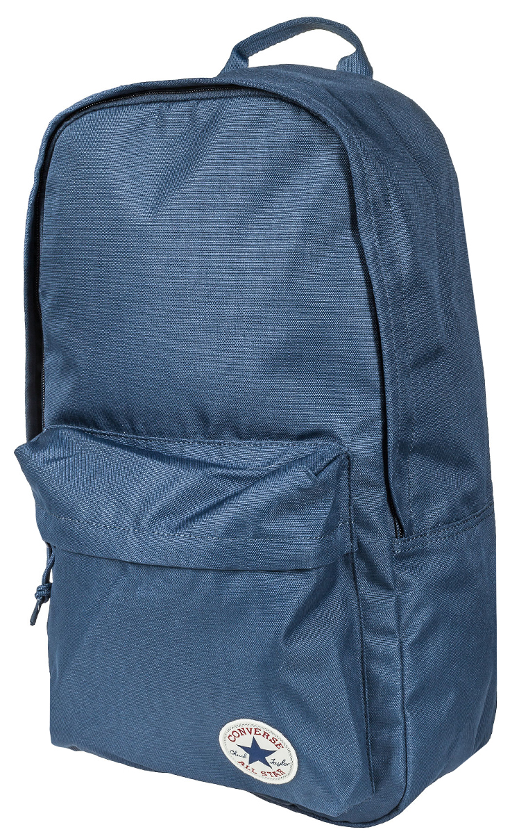 Рюкзак городской Converse Edc Poly Backpack, цвет: синий. 1000332941010003329410 Рюкзак городской Converse Edc Poly Backpack, цвет: синий. 1000332941010003329410Рюкзак городской Converse выполнен из полиэстера. Модель с одним отделением застегивается на молнию. Передняя стенка оформлена объемным карманом на молнии. Внутри имеется вместительный карман. Рюкзак оснащен широкими регулируемыми по длине плечевыми лямками и петлей для подвешивания.