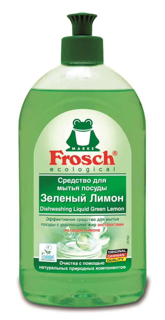 Средство для мытья посуды Frosch Лимон, 500 мл706183 Средство для мытья посуды Frosch Лимон, 500 мл706183Средство для мытья посуды Frosch Лимон естественным способом с помощью высокоэффективных жирорастворяющих экстрактов из цедры лимона удаляет жир и грязь и оставляет при этом приятный свежий аромат лимона. Очистка с помощью натуральных природных компонентов! Торговая марка Frosch специализируется на выпуске экологически чистой бытовой химии. Для изготовления своей продукции Frosch использует натуральные природные компоненты. Ассортимент содержит все необходимое для бережного ухода за домом и вещами. Продукция торговой марки Frosch эффективно удаляет загрязнения, оберегает кожу рук и безопасна для окружающей среды. Характеристики: Объем: 500 мл. Производитель: Германия. Артикул: 46811. Уважаемые клиенты! Обращаем ваше внимание на возможные изменения в дизайне упаковки. Качественные характеристики товара остаются неизменными. Поставка осуществляется в зависимости от наличия на складе.