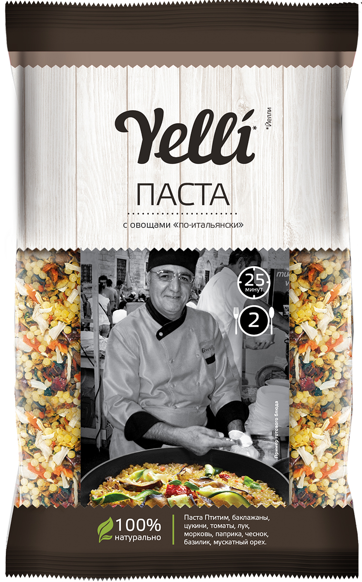 Yelli паста с овощами по-итальянски, 120 гЕЛ 155/10 Yelli паста с овощами по-итальянски, 120 гЕЛ 155/10Паста - традиционное итальянское блюдо, потрясающее своим разнообразием вкусов. В основе этого рецепта - оригинальная мелкая паста из твердых сортов пшеницы, а также овощи и специи. Пармезан дополнит это блюдо - добавьте его в конце приготовления.