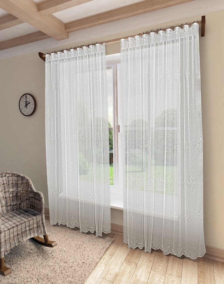 Тюль Sanpa Home Collection Амели, на ленте, цвет: белый, высота 280 смHP36397/1/1E Амели белый, , 300*280 см Тюль Sanpa Home Collection Амели, на ленте, цвет: белый, высота 280 смHP36397/1/1E Амели белый, , 300*280 смТюль Амели нежного цвета в классическом однотонном исполнении изготовлена из ткани вуаль. Воздушная ткань привлечет к себе внимание и идеально оформит интерьер любого помещения. Ткань вуаль - это гладкая, тонкая, полупрозрачная ткань, изготавливаемая из хлопка, шерсти, шёлка или полиэстера путём полотняного переплетения нитей. Крепление к карнизу осуществляется при помощи вшитой шторной ленты.