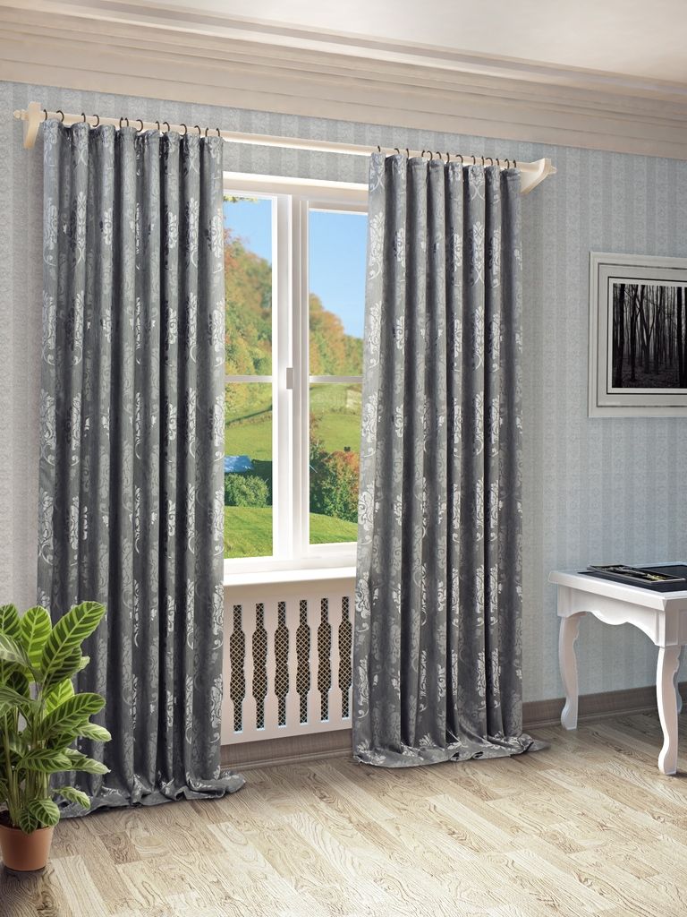 Штора Sanpa Home Collection Оливия, на ленте, цвет: серый, высота 280 смHP10569/5/1E Оливия серый, , 200*280 см Штора Sanpa Home Collection Оливия, на ленте, цвет: серый, высота 280 смHP10569/5/1E Оливия серый, , 200*280 смШтора Оливия с оригинальным узором изготовлена из ткани жаккард. Жаккард - одна из дорогостоящих тканей, так как её производство трудозатратно. Своеобразный рельефный рисунок, который получается в результате сложного переплетения на плотной ткани, напоминает гобелен. Крепление к карнизу осуществляется при помощи вшитой шторной ленты.