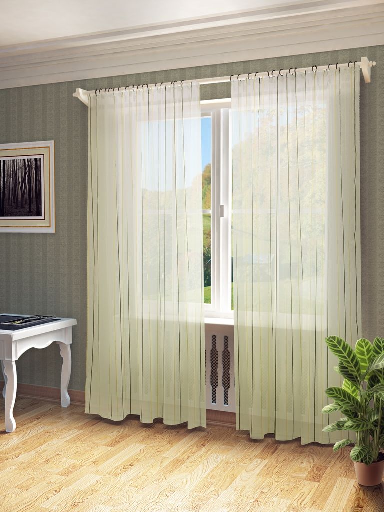Тюль Sanpa Home Collection Антония, на ленте, цвет: бежевый, коричневый, высота 280 смHP10414/2/1E Антония беже-коричнев, , 300*280 см Тюль Sanpa Home Collection Антония, на ленте, цвет: бежевый, коричневый, высота 280 смHP10414/2/1E Антония беже-коричнев, , 300*280 смТюль Аделина нежного цвета в классическом исполнении изготовлена из ткани вуаль. Воздушная ткань привлечет к себе внимание и идеально оформит интерьер любого помещения. Ткань вуаль - это гладкая, тонкая, полупрозрачная ткань, изготавливаемая из хлопка, шерсти, шёлка или полиэстера путём полотняного переплетения нитей. Крепление к карнизу осуществляется при помощи вшитой шторной ленты.