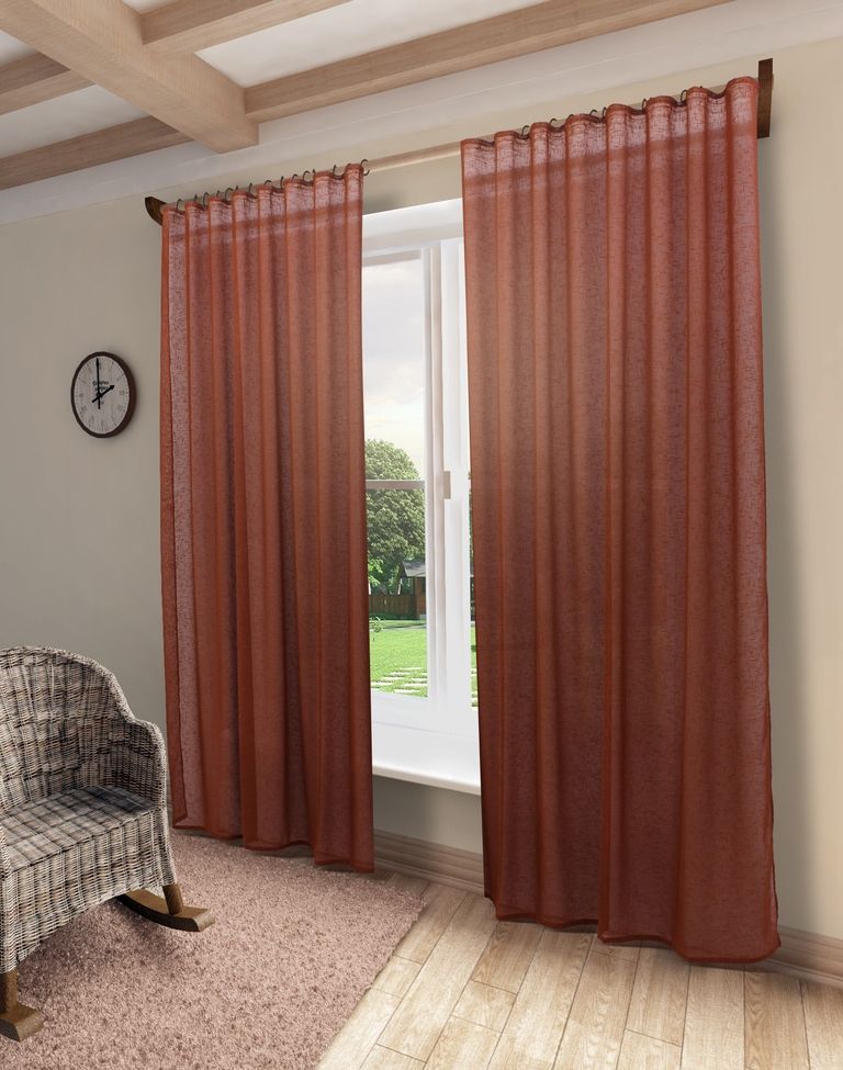 Тюль Sanpa Home Collection Веста, на ленте, цвет: терракотовый, высота 280 смHP1012/8527/1Е Веста терракот, , 300*280 см Тюль Sanpa Home Collection Веста, на ленте, цвет: терракотовый, высота 280 смHP1012/8527/1Е Веста терракот, , 300*280 смТюль Веста нежного цвета в классическом однотонном исполнении изготовлена из искусственного льна. Воздушная ткань привлечет к себе внимание и идеально оформит интерьер любого помещения. Крепление к карнизу осуществляется при помощи вшитой шторной ленты.