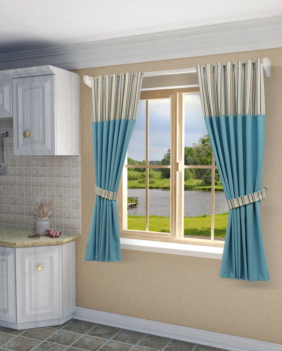 Комплект штор Sanpa Home Collection Бертина, на ленте, цвет: бирюзовый, высота 180 см. 14896КШБЕРТИНА(14896) бирюзовый, , 145*180 +подхваты Комплект штор Sanpa Home Collection Бертина, на ленте, цвет: бирюзовый, высота 180 см. 14896КШБЕРТИНА(14896) бирюзовый, , 145*180 +подхватыКомплект штор Бертина, выполненный из полиэстера и хлопка, великолепно украсит любое окно. Комплект состоит из двух штор и двух подхватов. Оригинальный рисунок и приятная цветовая гамма привлекут к себе внимание и органично впишутся в интерьер помещения. Этот комплект будет долгое время радовать вас и вашу семью! В комплект входит: Штора: 2 шт. Размер (Ш х В): 180 см х 145 см. Подхват: 2 шт.