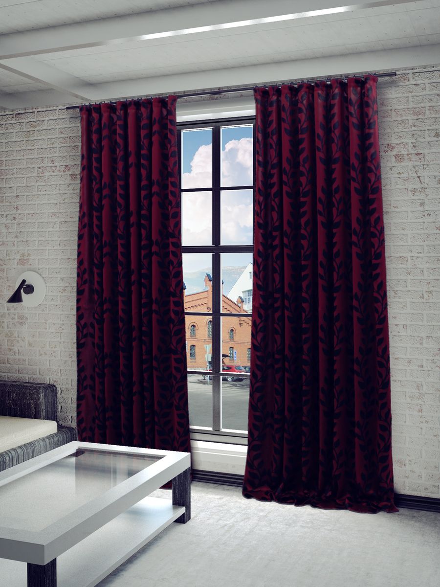 Штора Sanpa Home Collection Алекса, на ленте, цвет: красный, черный, высота 260 смHP65121/9/1E АЛЕКСА красный, , 150*260 см Штора Sanpa Home Collection Алекса, на ленте, цвет: красный, черный, высота 260 смHP65121/9/1E АЛЕКСА красный, , 150*260 смШтора Алекса с не ярким узором изготовлена из ткани жаккард. Жаккард - одна из дорогостоящих тканей, так как её производство трудозатратно. Своеобразный рельефный рисунок, который получается в результате сложного переплетения на плотной ткани, напоминает гобелен. Крепление к карнизу осуществляется при помощи вшитой шторной ленты.