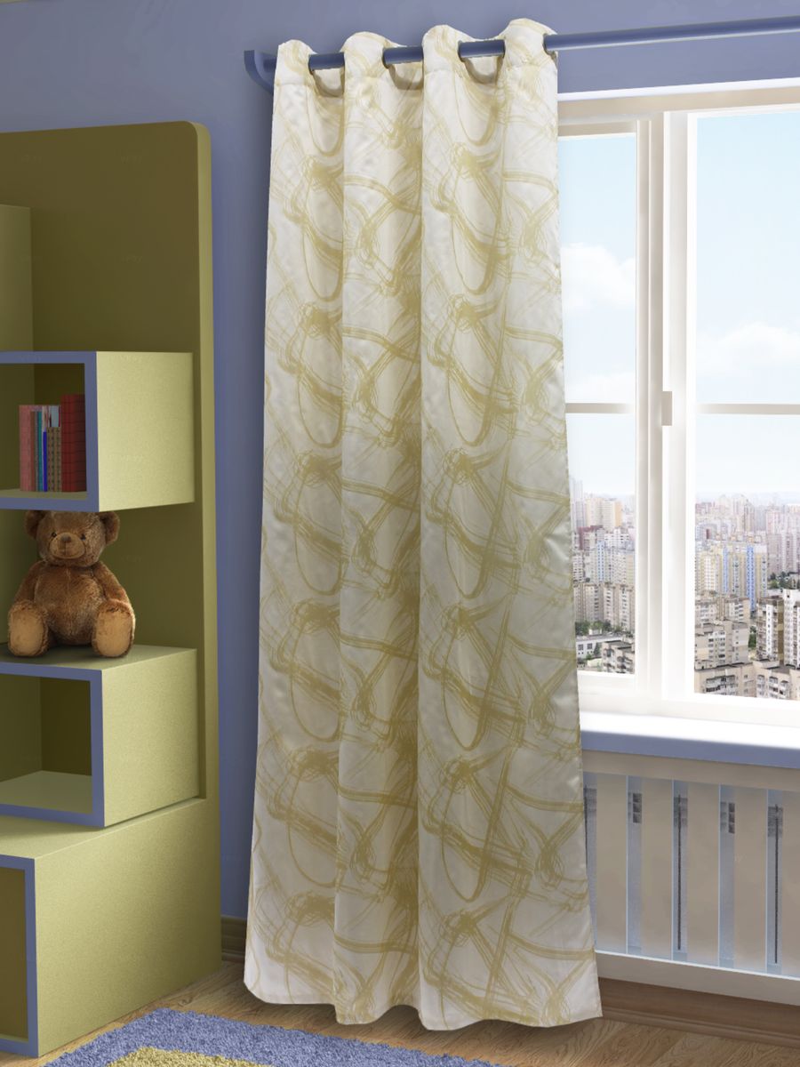 Штора Sanpa Home Collection Талита, на люверсах, цвет: золотистый, бежевый, высота 260 смHP3239/1301/1H Талита золотист, , 150*260 см Штора Sanpa Home Collection Талита, на люверсах, цвет: золотистый, бежевый, высота 260 смHP3239/1301/1H Талита золотист, , 150*260 смШтора Талита с оригинальным узором изготовлена из ткани жаккард. Жаккард - одна из дорогостоящих тканей, так как её производство трудозатратно. Своеобразный рельефный рисунок, который получается в результате сложного переплетения на плотной ткани, напоминает гобелен. Изделие оснащено металлическими люверсами для подвешивания на карниз-трубу, которые гармонично смотрятся и легко скользят по карнизу. Штора на люверсах идеально подойдет для гостиной или спальни и великолепно украсит любое окно.