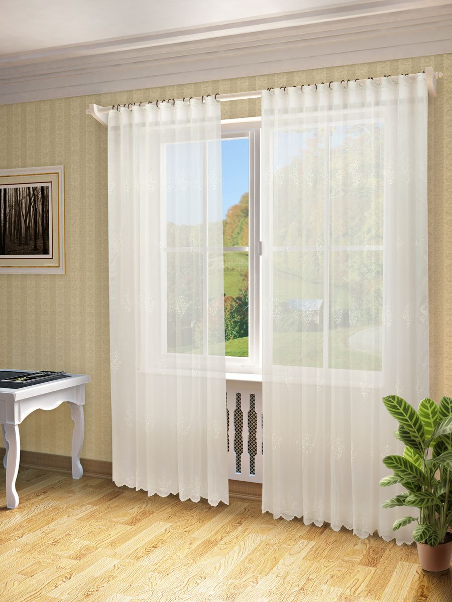 Тюль Sanpa Home Collection Амели, на ленте, цвет: бежевый, высота 200 см, 2 штHP36397/4/1E Амели бежевый 2шт, , 150*200-2шт Тюль Sanpa Home Collection Амели, на ленте, цвет: бежевый, высота 200 см, 2 штHP36397/4/1E Амели бежевый 2шт, , 150*200-2штТюль Амели нежного цвета в классическом однотонном исполнении изготовлена из ткани вуаль. Воздушная ткань привлечет к себе внимание и идеально оформит интерьер любого помещения. Ткань вуаль - это гладкая, тонкая, полупрозрачная ткань, изготавливаемая из хлопка, шерсти, шёлка или полиэстера путём полотняного переплетения нитей. Крепление к карнизу осуществляется при помощи вшитой шторной ленты. В комплекте: Тюль: 2 шт. Размер (Ш х В): 150 см х 200 см.
