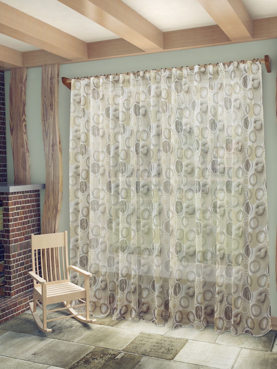 Тюль Sanpa Home Collection Монга, на ленте, цвет: бежево-коричневый, высота 260 смHP7243/36/1E Монга бежево-коричневый, , 400*260 см Тюль Sanpa Home Collection Монга, на ленте, цвет: бежево-коричневый, высота 260 смHP7243/36/1E Монга бежево-коричневый, , 400*260 смТюль Монга нежного цвета изготовлена из искуственного льна. Воздушная ткань привлечет к себе внимание и идеально оформит интерьер любого помещения. Тюль сделает ваш интерьер более нежным, воздушным и невесомым. Можно драпировать окно только тюлью или только портьерами, но вместе они создают идеальную композицию. Мы рекомендуем под однотонные портьеры нейтральных тонов подбирать сложносочиненную тюль, с изысканной вышивкой и орнаментом, а под портьеры с рисунком или ярких тонов - выбирать тюль с минималистичным рисунком или вообще без него. Крепление к карнизу осуществляется при помощи вшитой шторной ленты.