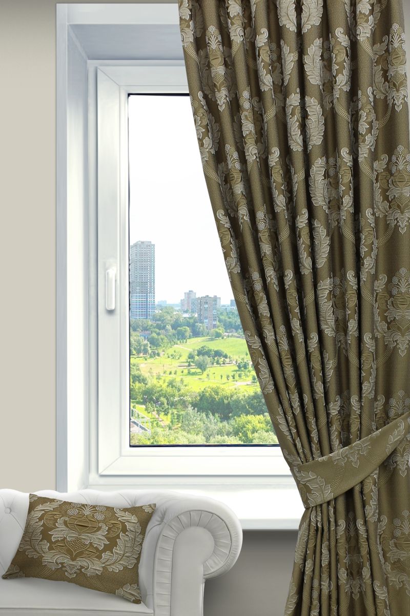 Штора Sanpa Home Collection Силвана, на ленте, цвет: золотистый, высота 260 смHP02552/402/1Е Силвана золот, , 200*260-1шт+подхват Штора Sanpa Home Collection Силвана, на ленте, цвет: золотистый, высота 260 смHP02552/402/1Е Силвана золот, , 200*260-1шт+подхватШтора Силвана с оригинальным узором изготовлена из ткани жаккард. Жаккард - одна из дорогостоящих тканей, так как её производство трудозатратно. Своеобразный рельефный рисунок, который получается в результате сложного переплетения на плотной ткани, напоминает гобелен. Крепление к карнизу осуществляется при помощи вшитой шторной ленты.