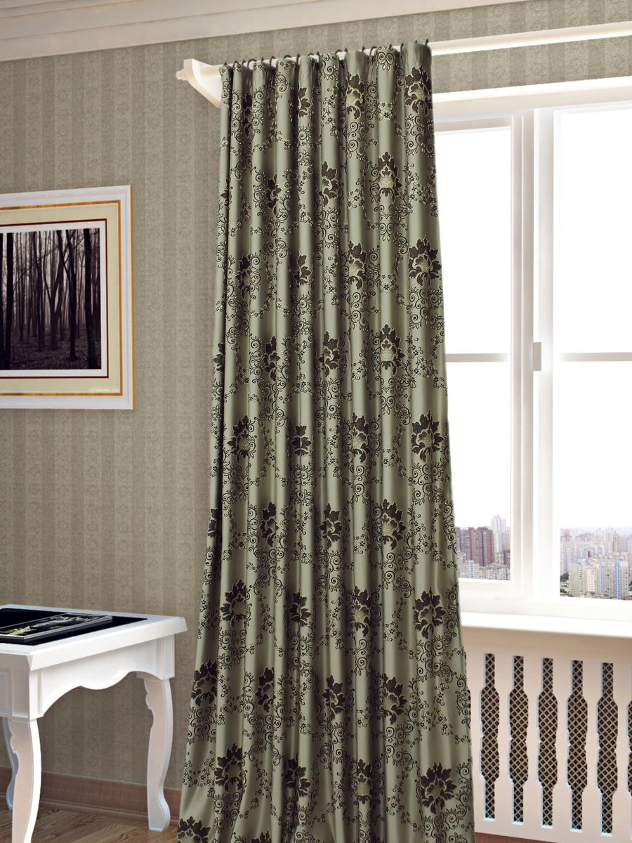 Штора Sanpa Home Collection Элина, на ленте, цвет: коричневый, высота 260 смHP02453/101/1Е Элина коричн, , 200*260-1шт+подхват Штора Sanpa Home Collection Элина, на ленте, цвет: коричневый, высота 260 смHP02453/101/1Е Элина коричн, , 200*260-1шт+подхватШтора Элина с оригинальным узором изготовлена из ткани жаккард. Жаккард - одна из дорогостоящих тканей, так как её производство трудозатратно. Своеобразный рельефный рисунок, который получается в результате сложного переплетения на плотной ткани, напоминает гобелен. Крепление к карнизу осуществляется при помощи вшитой шторной ленты.
