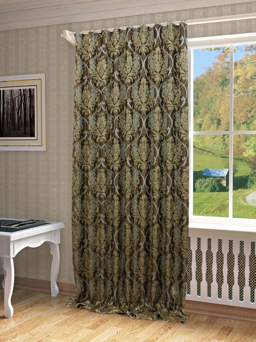Штора Sanpa Home Collection Джоли, на ленте, цвет: коричневый, высота 280 смHP01304/304/1E Джоли коричневый, , 200*280 см Штора Sanpa Home Collection Джоли, на ленте, цвет: коричневый, высота 280 смHP01304/304/1E Джоли коричневый, , 200*280 смШтора Джоли с оригинальным узором изготовлена из ткани жаккард. Жаккард - одна из дорогостоящих тканей, так как её производство трудозатратно. Своеобразный рельефный рисунок, который получается в результате сложного переплетения на плотной ткани, напоминает гобелен. Крепление к карнизу осуществляется при помощи вшитой шторной ленты.
