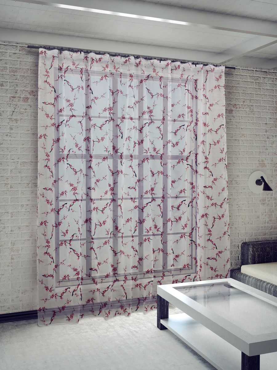 Тюль Sanpa Home Collection Сакура, на ленте, цвет: красный, высота 260 смHP8270/1/1E Сакура красный, , 300*260 см Тюль Sanpa Home Collection Сакура, на ленте, цвет: красный, высота 260 смHP8270/1/1E Сакура красный, , 300*260 смТюль Сакура нежного цвета изготовлена из ткани деворе. Воздушная ткань привлечет к себе внимание и идеально оформит интерьер любого помещения. Деворе - это сложнейшая техника химического травления, при котором ткань приобретает великолепный, поистине волшебный вид. Изысканный атласный или бархатный рисунок буквально парит на матовом или прозрачном фоне, и материал становится лёгким, живым и объёмным. Крепление к карнизу осуществляется при помощи вшитой шторной ленты.
