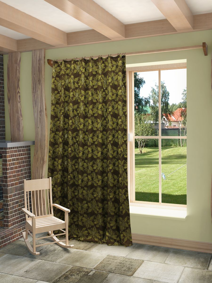 Штора Sanpa Home Collection Хильда, на ленте, цвет: коричневый, зеленый, высота 260 смHP78530/3/1E Хильда коричнево-зеленый, , 180*260 см Штора Sanpa Home Collection Хильда, на ленте, цвет: коричневый, зеленый, высота 260 смHP78530/3/1E Хильда коричнево-зеленый, , 180*260 смШтора Хильда с роскошным рисунком изготовлена из ткани жаккард Жаккард - одна из дорогостоящих тканей, так как её производство трудозатратно. Своеобразный рельефный рисунок, который получается в результате сложного переплетения на плотной ткани, напоминает гобелен. Крепление к карнизу осуществляется при помощи вшитой шторной ленты.