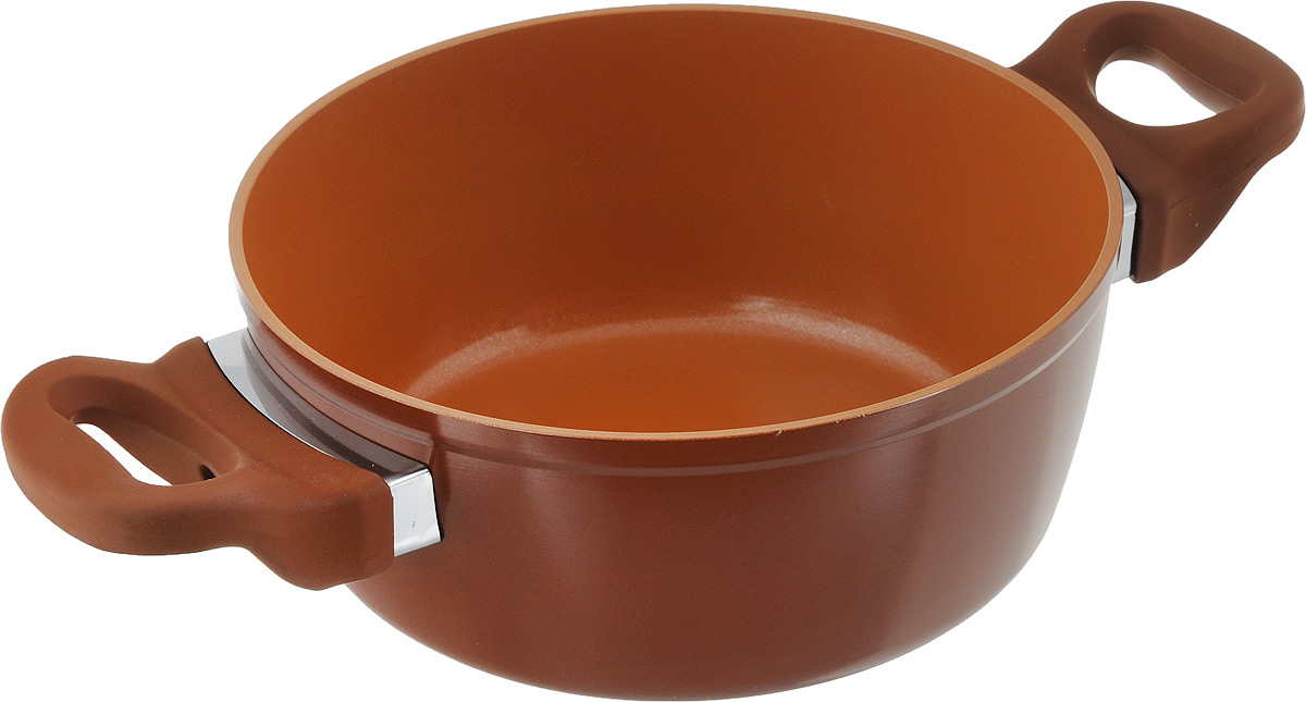 Кастрюля NaturePan Ceramic, без крышки, с керамическим антипригарным покрытием, 2 л. CrC20/бкCrC20/бк Кастрюля NaturePan Ceramic, без крышки, с керамическим антипригарным покрытием, 2 л. CrC20/бкCrC20/бкКастрюля NaturePan Ceramic выполнена из высококачественного алюминия с антипригарным керамическим покрытием. Покрытие абсолютно безопасно для здоровья, не содержит вредных веществ. Кастрюля оснащена удобными пластиковыми ручками с противоскользящим покрытием, которые не нагреваются. Подходит для всех типов плит, кроме индукционных. Разрешена только ручная мойка. Высота стенки: 8,5 см. Ширина кастрюли (с учетом ручек): 34 см. Уважаемые клиенты! Просим обратить внимание на тот факт, что крышка в комплект не входит.