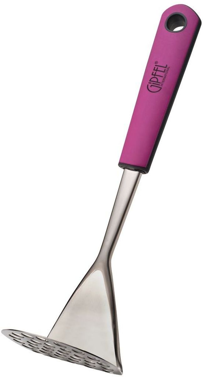 Толкушка Gipfel Omega, цвет: фиолетовый, длина 29 см2056 Толкушка Gipfel Omega, цвет: фиолетовый, длина 29 см2056Посуда Gipfel изготовлена только из качественных, экологически чистых материалов. Также уделяется особое внимание дизайну продукции, способному удовлетворять вкусы даже самых взыскательных покупателей. Сталь 8/10, из которой изготавливается посуда и аксессуары Gipfel, является уникальной. Она отличается высокими эксплуатационными характеристиками и крайне устойчива к физическим воздействиям. Сложно найти более подходящий для создания качественной кухонной посуды материал. Отличительной чертой металлической посуды, выполненной из подобной стали, является характерный сероватый оттенок поверхности и особый блеск. Это позволяет приготовить более здоровую пищу.