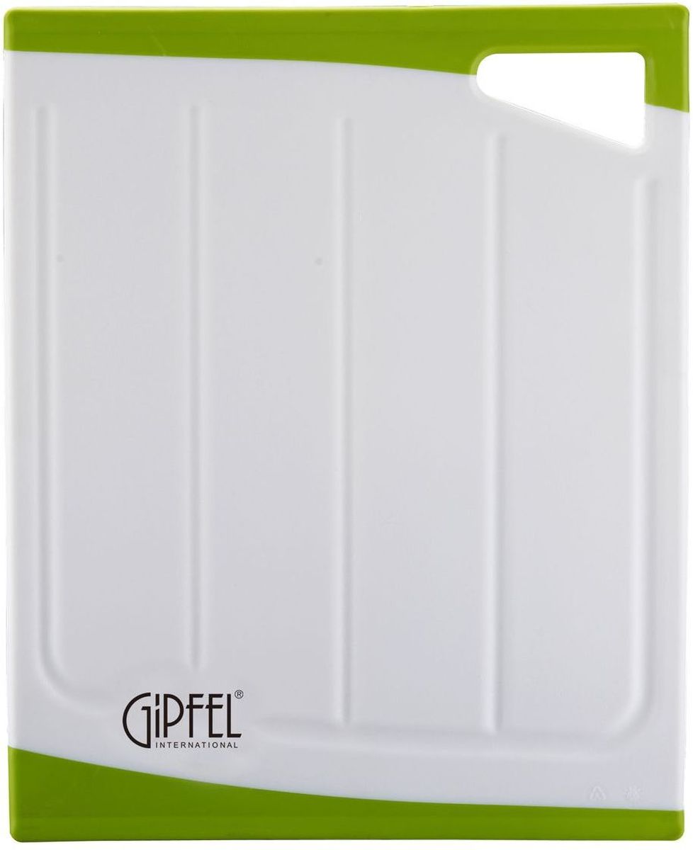 Доска разделочная Gipfel Fiesta, 35 х 28 х 1 см3106 Доска разделочная Gipfel Fiesta, 35 х 28 х 1 см3106Посуда Gipfel изготовлена только из качественных, экологически чистых материалов. Также уделяется особое внимание дизайну продукции, способному удовлетворять вкусы даже самых взыскательных покупателей. Сталь 8/10, из которой изготавливается посуда и аксессуары Gipfel, является уникальной. Она отличается высокими эксплуатационными характеристиками и крайне устойчива к физическим воздействиям. Сложно найти более подходящий для создания качественной кухонной посуды материал. Отличительной чертой металлической посуды, выполненной из подобной стали, является характерный сероватый оттенок поверхности и особый блеск. Это позволяет приготовить более здоровую пищу.